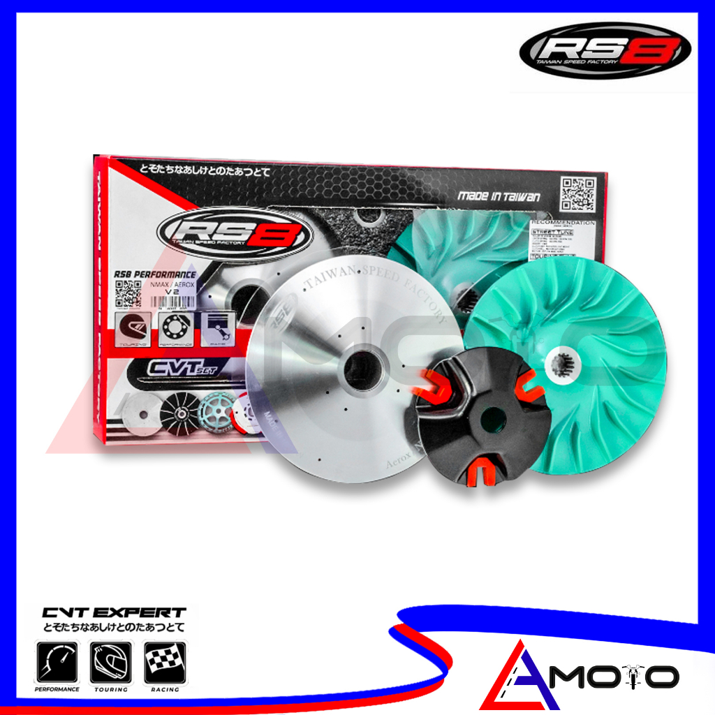 ORIGINAL RS8 V4.2 PULLEY SET YAMAHA NMAX 155 / AEROX 155 / V1 / V2