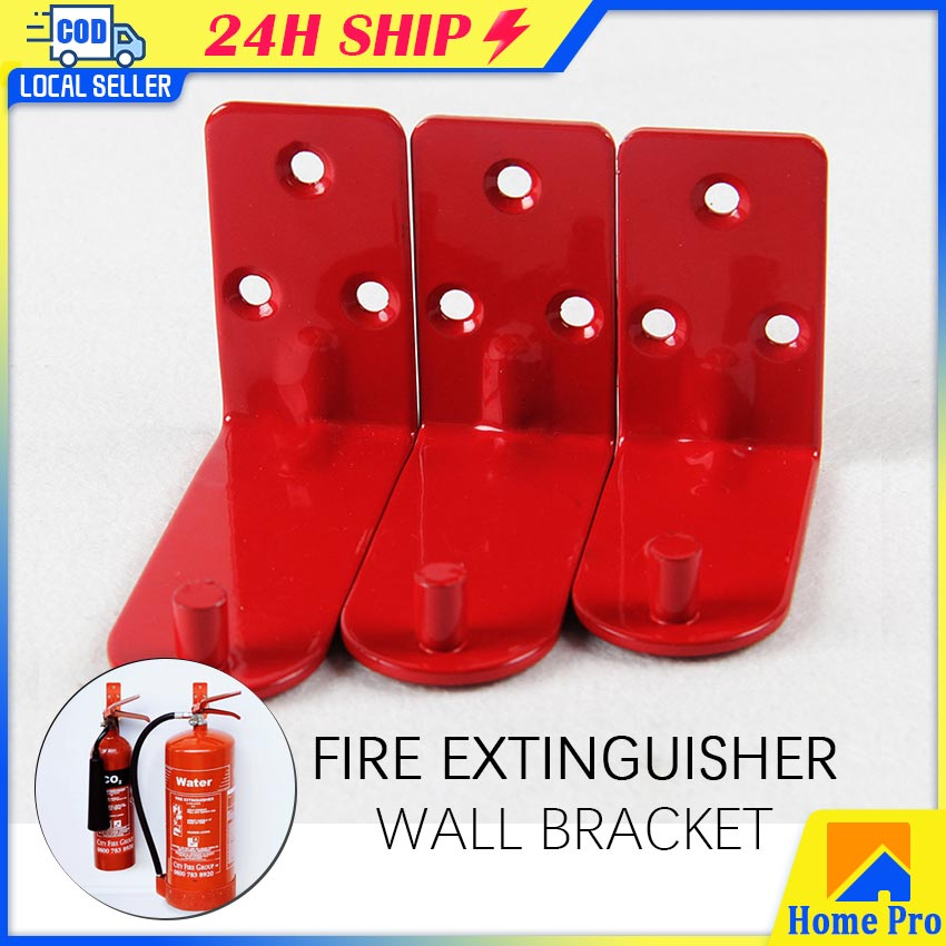 1 Set Fire Extinguisher Bracket Wall Hanger Rack Wallmounted Wire