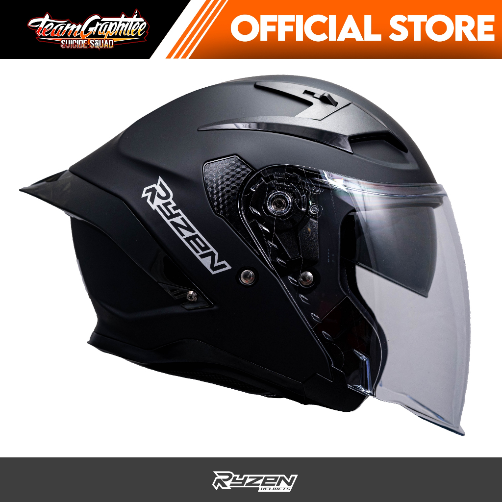 RYZEN HELMET ZX700R MONO (HALF FACE DUAL VISOR) Shopee Philippines
