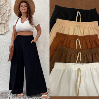 2022 Spring and Summer Plus Size Women's Stretch Belt Wide-Leg
