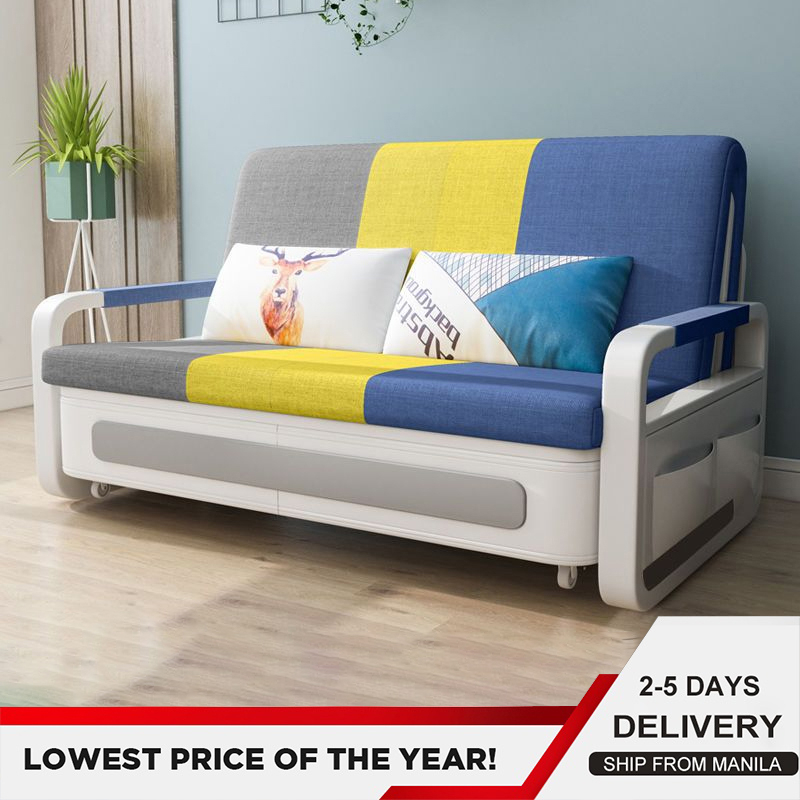 Sofa bed dualuse folding single multifunctional cotton linen 150CM