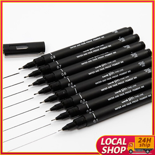 Uni Pin Fineliner Drawing Pen - Light Grey Tone - 0.1mm - Box of 12
