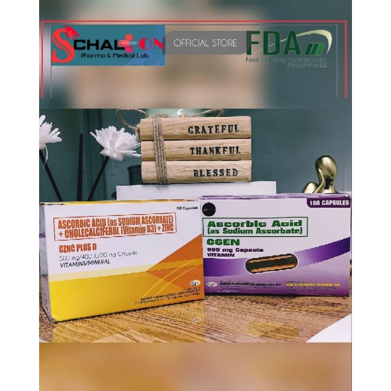 ASCORBIC ACID (as Sodium Ascorbate) CGEN 500mg / + CHOLECALCIFEROL