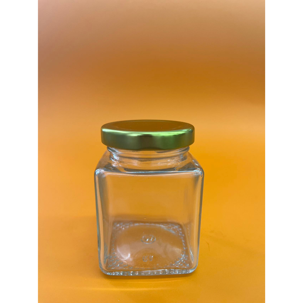 24Pcs 100ML Square Glass Jar Size With Free