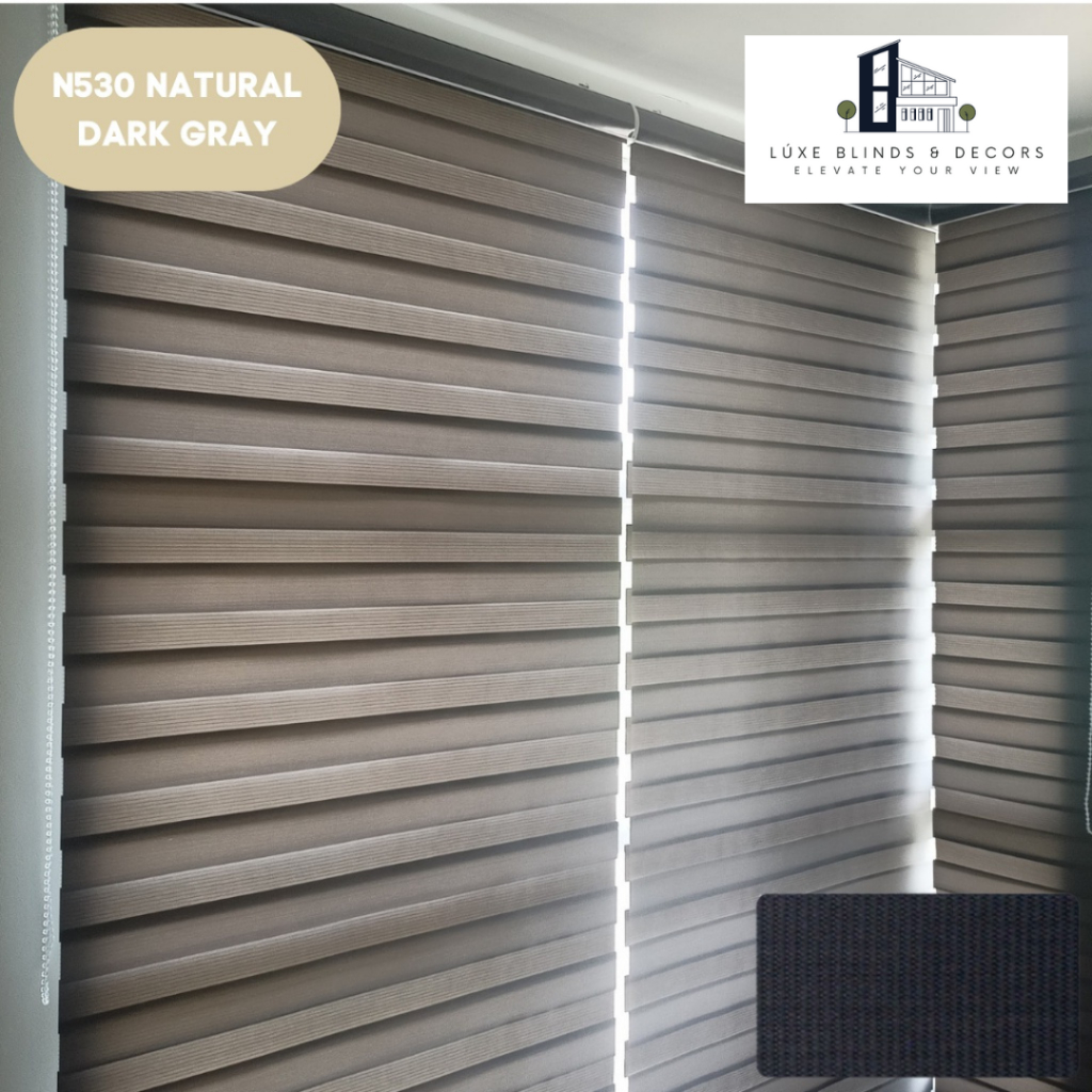 DARK GRAY MODERN KOREAN WINDOW BLINDS - customize sizes | Shopee ...