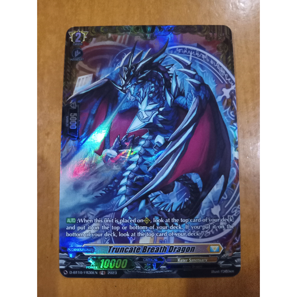 CFV FR Truncate Breath Dragon D-BT10 Frame Rare Cardfight Vanguard ...