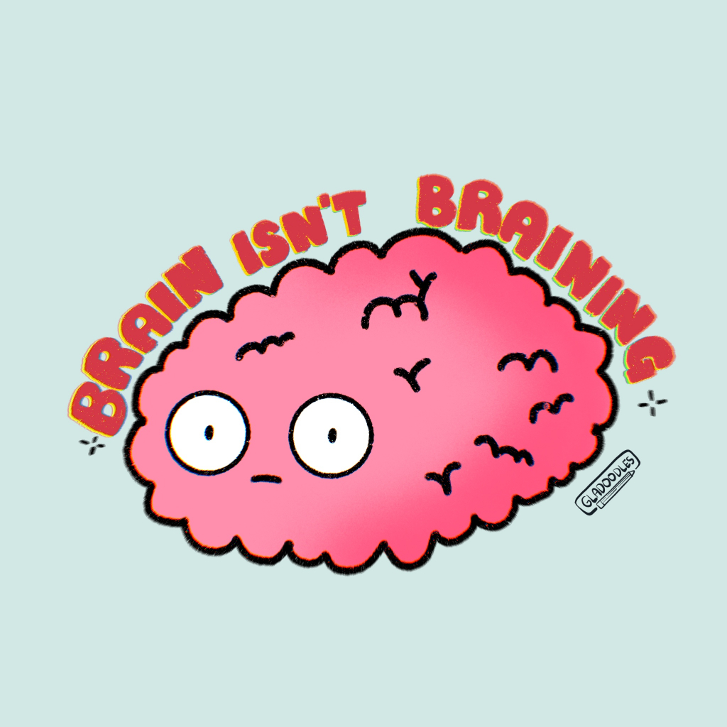 Brain Isn't Braining Sticker Vinyl Matte Waterproof Shopee Philippines