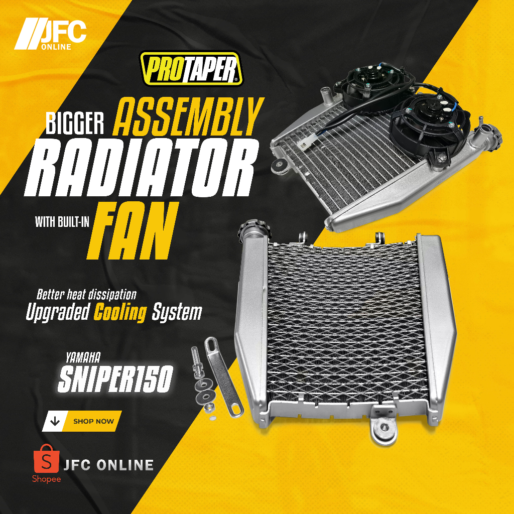 PROTAPER BIG RADIATOR WITH HEAVY DUTY FAN FOR SNIPER 150 V1/V2 SNIPER ...