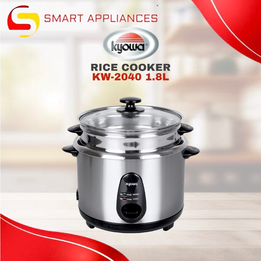 Kyowa Rice Cooker 1.8L KW2040 Stainless Steel Body By Smart Appliances