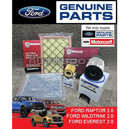 FORD RAPTOR FULL PMS FILTER SET GENUINE FORD OIL AIR CABIN FUEL FILTER ...