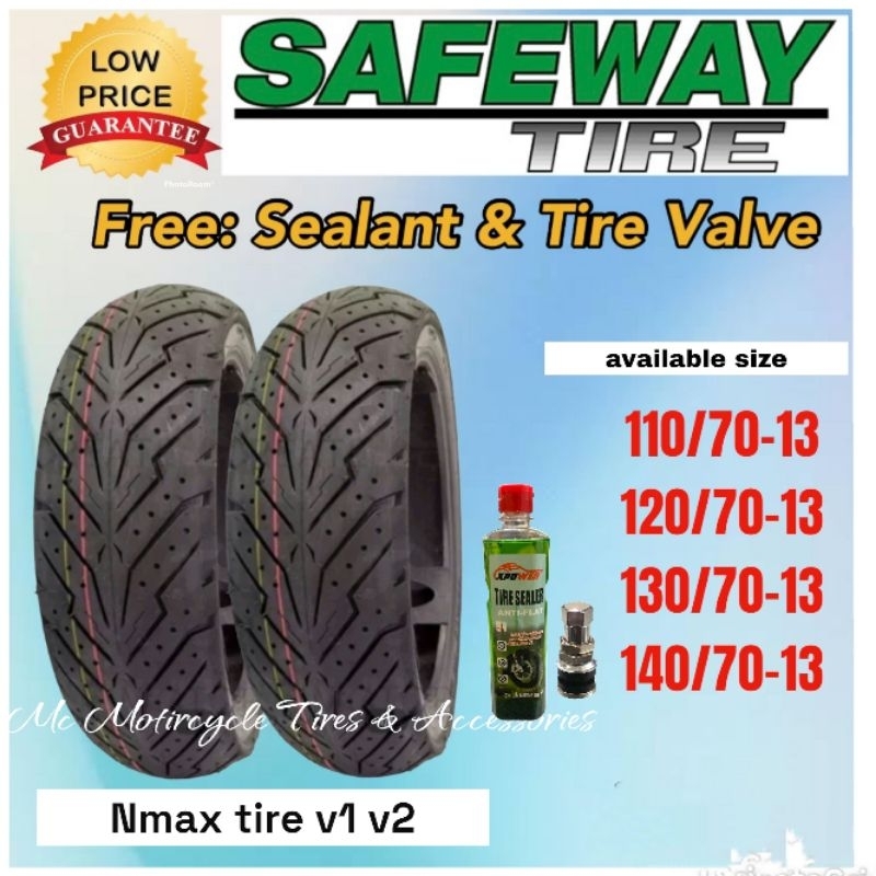 SAFEWAY TIRE FOR NMAX 8PLY RATING (FREE Sealant&Pito) | Shopee Philippines