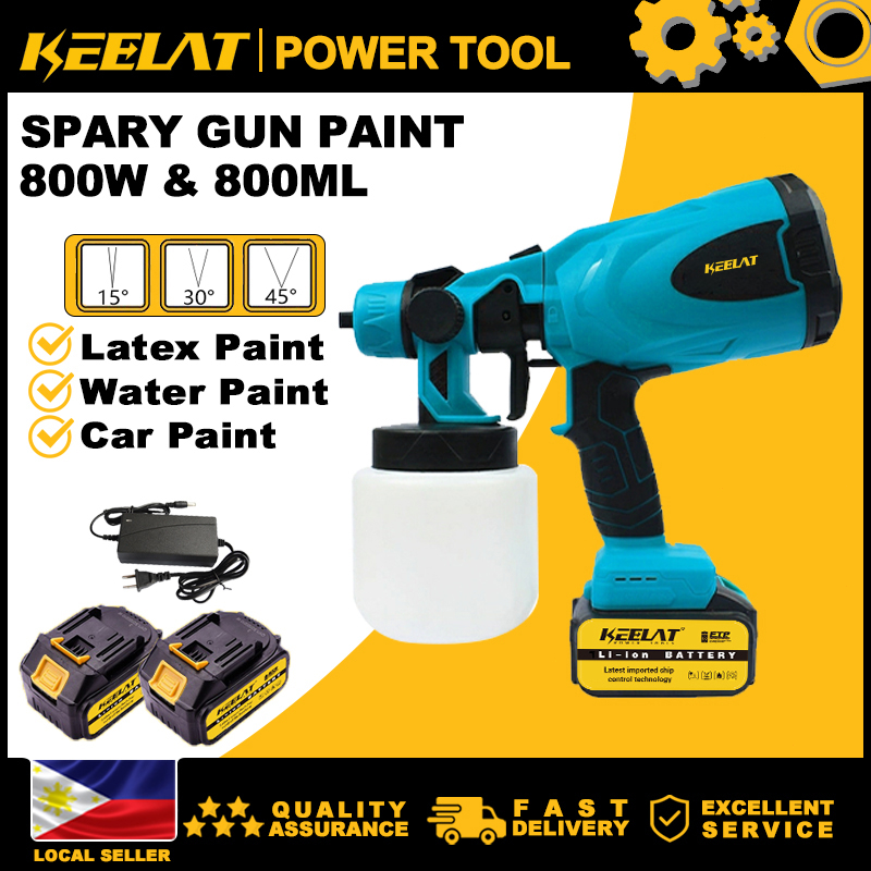 KEELAT Cordless Spray Gun for Paint Sprayer Portable Car Paint/Water ...