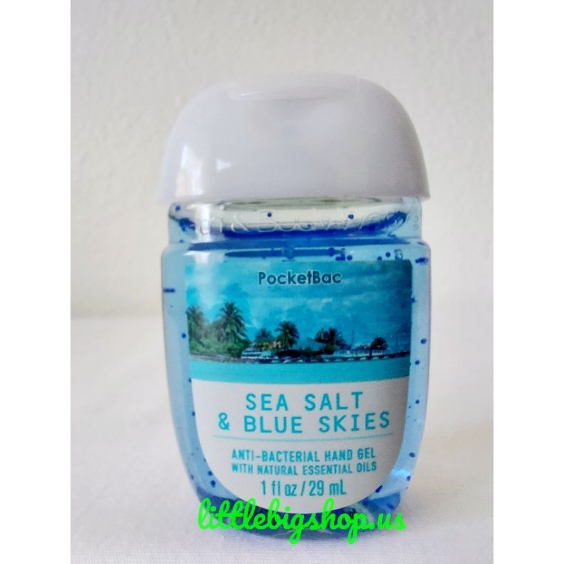 SEA SALT & BLUE SKIES Bath & Body Works Pocketbac AntiBacterial Hand Gel Sanitizer 29ml (USA