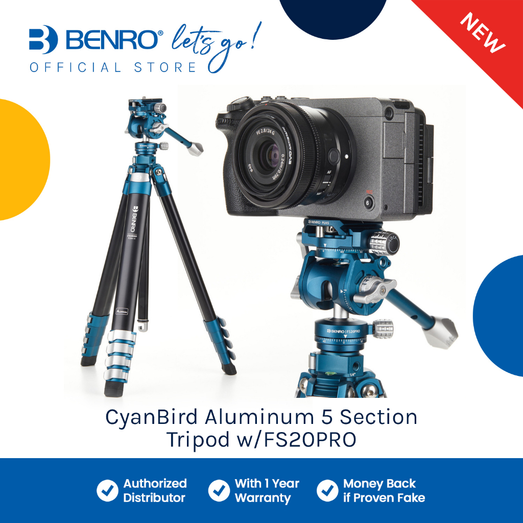 Benro TCBA15FS20PROC CyanBird Aluminum Tripod With FS20PRO 2-in-1 Pan ...