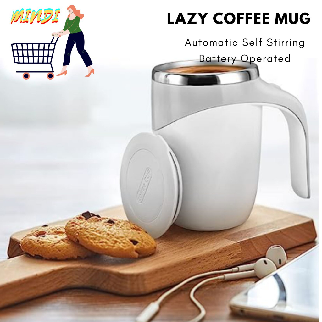 1pc Automatic Stirring Coffee Mug, Battery Operated Cup, Lazy Portable Milk  Rotating Magnetic Cup, Electric Coffee Cup