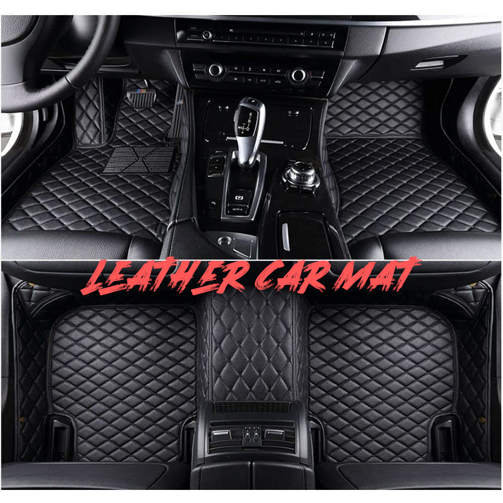 5 Pcs Deluxe Carpet Floor Mat Set Waterproof Universal Fit Car Floor