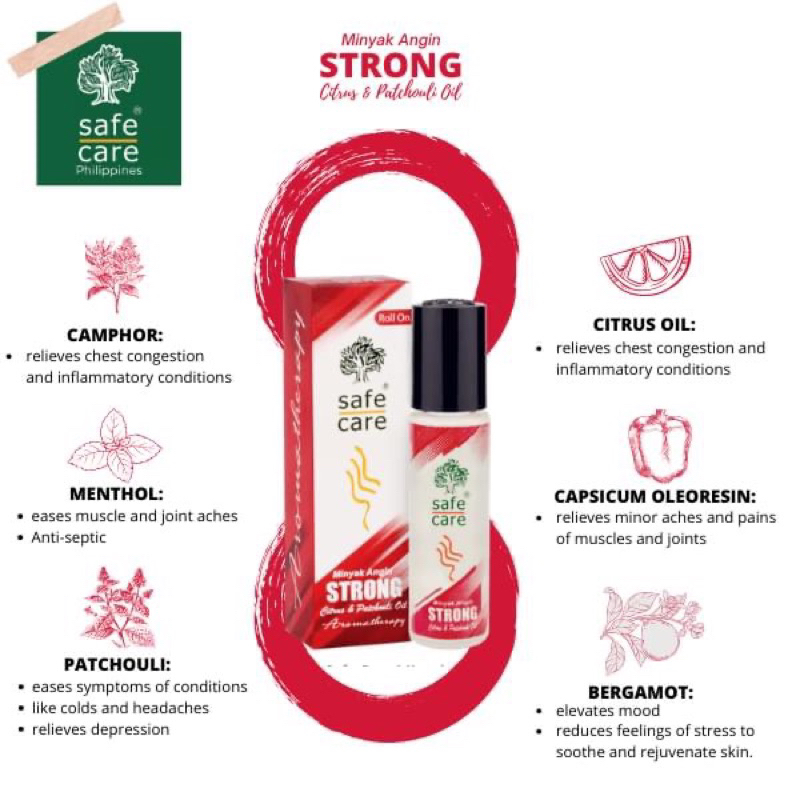 SAFECAREStrong ScentHeadacheMotionSickness relief Shopee Philippines