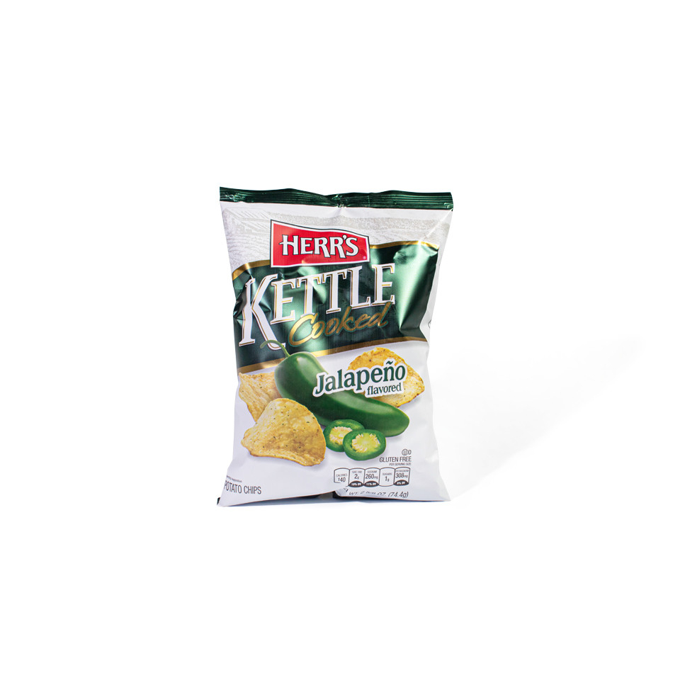 Herrs Kettle Cooked Jalapeno Flavored Potato Chips 142g Shopee