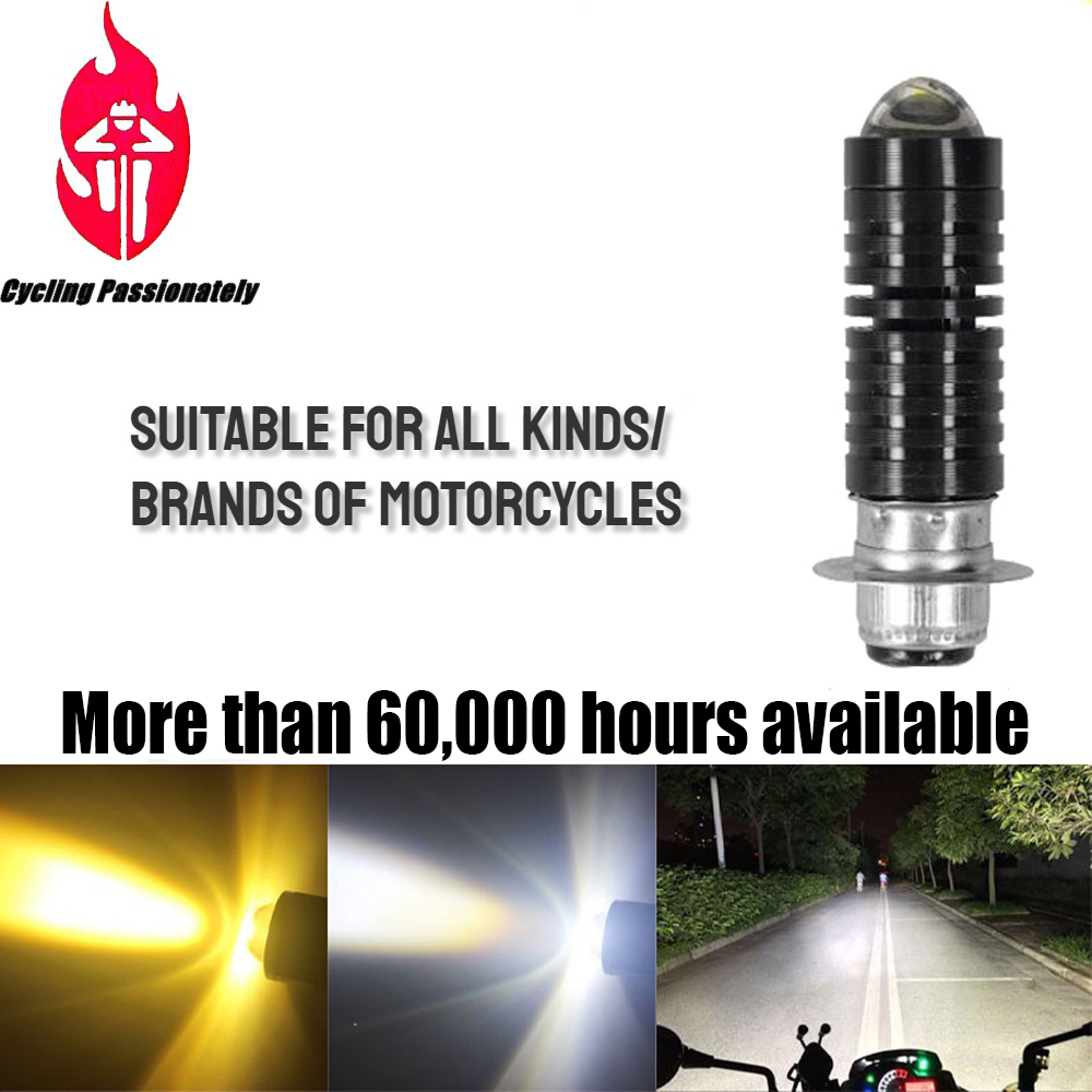 Universal Dual Color Headlight Bulbs Motorcycle LED Headlight Bulbs Two ...