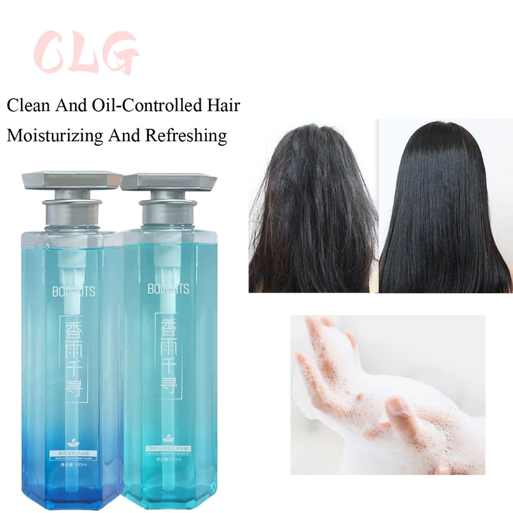 CLG 500ml Cool Menthol Shampoo Moisturizing Refreshing Oil Control Hair