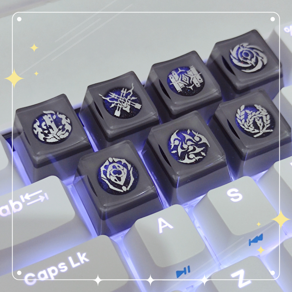 (SET) HONKAI STAR RAIL - Paths Logo Keycaps for Mechanical Keyboard ...