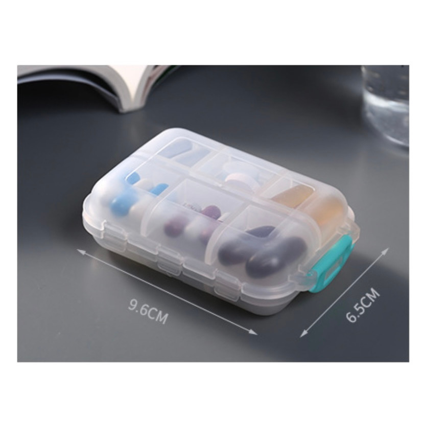 Portable Pill Box 3 Layer Storage Folding Medicine Box 5Grid First Aid ...