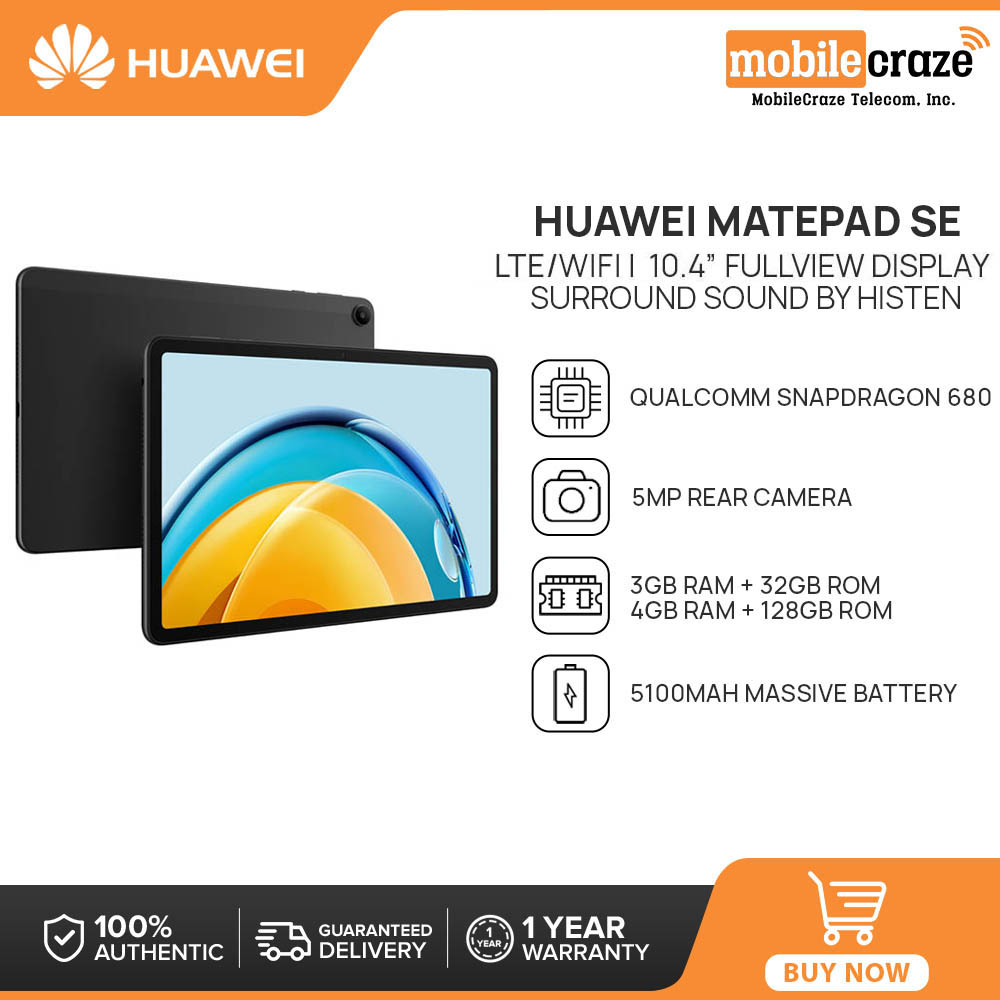 HUAWEI MatePad SE LTE/WiFi Tablet | 3GB+32GB / 4GB+128GB | 10.4