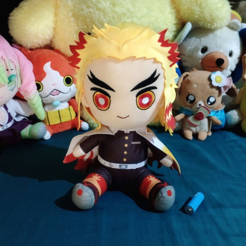 Kimetsu no Yaiba Demon Slayer Kyojuro Rengoku Sitting Plush Stuffed Toy ...