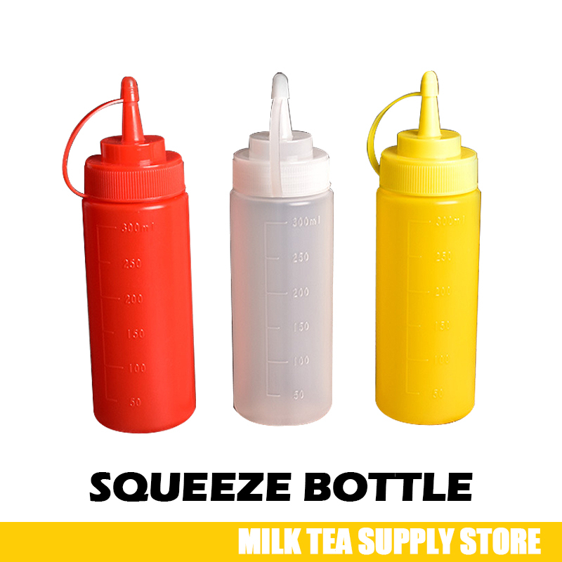 Ketchup Squeeze Bottle Plastic Condiment Squeeze Squirt Bottles 1 Hole