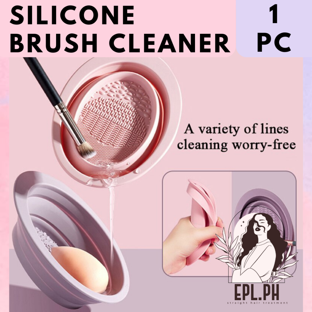 Silicone folding cosmetic brush cleaner powder puff beauty egg silicone ...