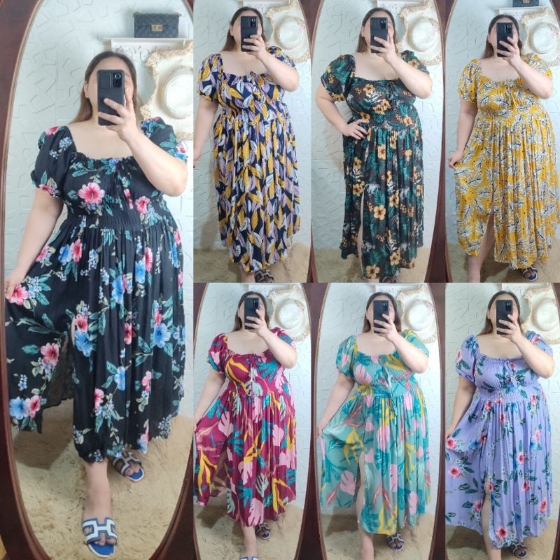 Plus size Helga slit dress 2x-4x | Shopee Philippines