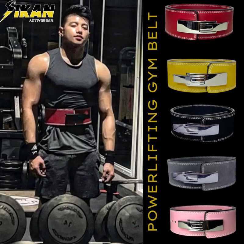 POWERLIFTING LEVER GYM BELT HIGH QUALITY 100 Suede Cowhide Leather