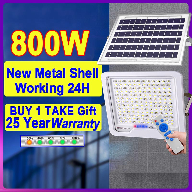 Solar Light Outdoor Waterproof Ip67 Led Bulb Flood Lamp Indoor Shopee