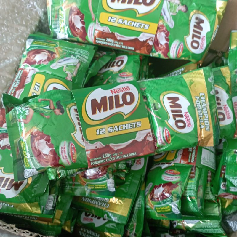 12pcs Milo Activ-Go Powdered Choco Malt Milk Drink | Shopee Philippines