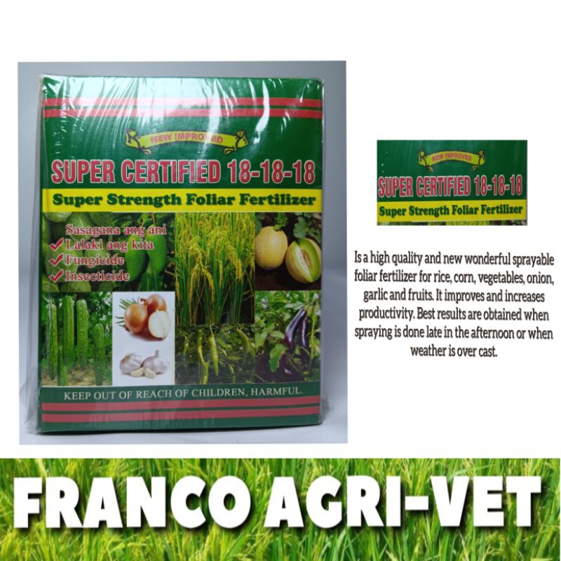 Super Certified 18-18-18 with Fungicide and Insecticide ( 1 Kilo per ...