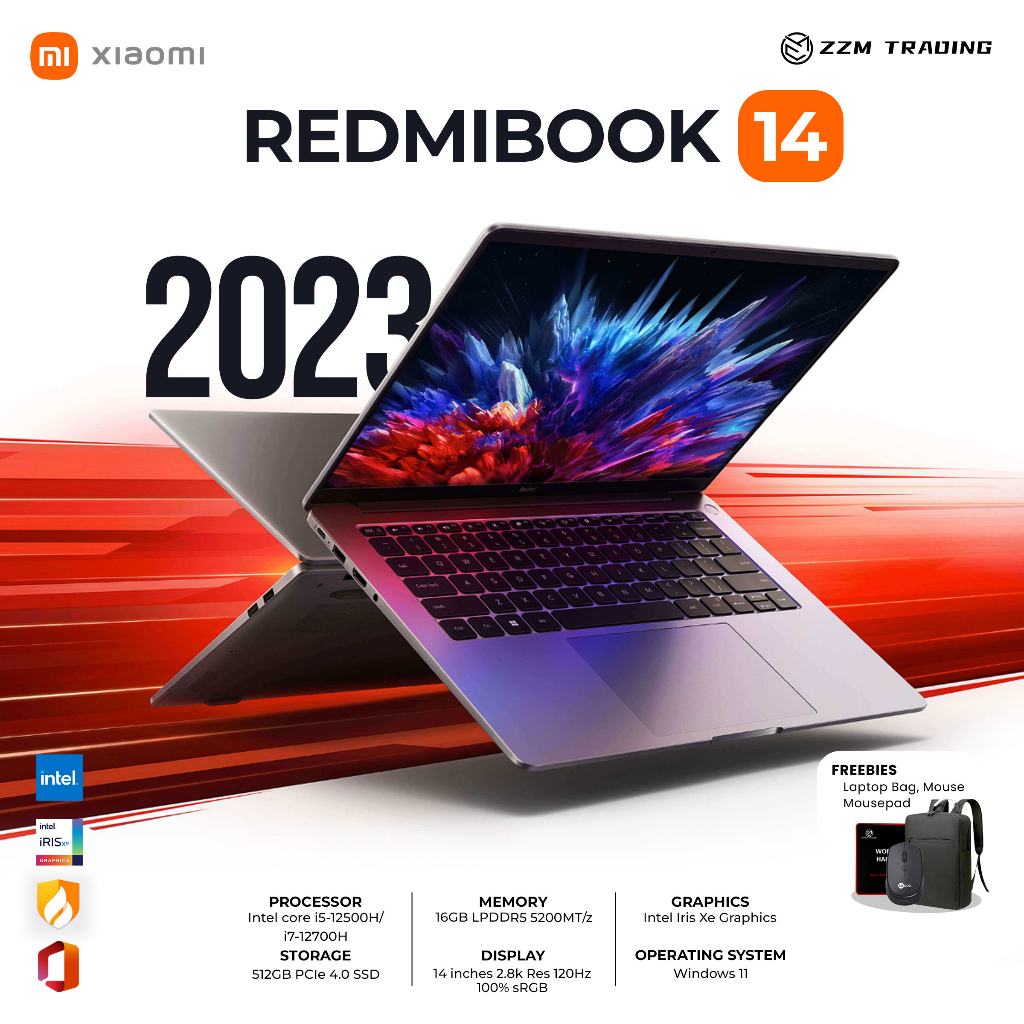 RedmiBook 14 2023 14" 2.8k Res 120Hz i5-/i7 12th Gen Intel UHD 16GB ...