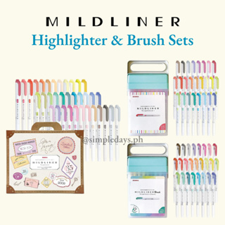 Zebra Mildliner Highlighter & Brush Collection 50/PKG Assorted Colors