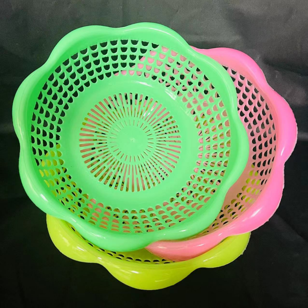 Doublelayer Drain Basket Plastic Vegetable Washing Basket Wash Basin