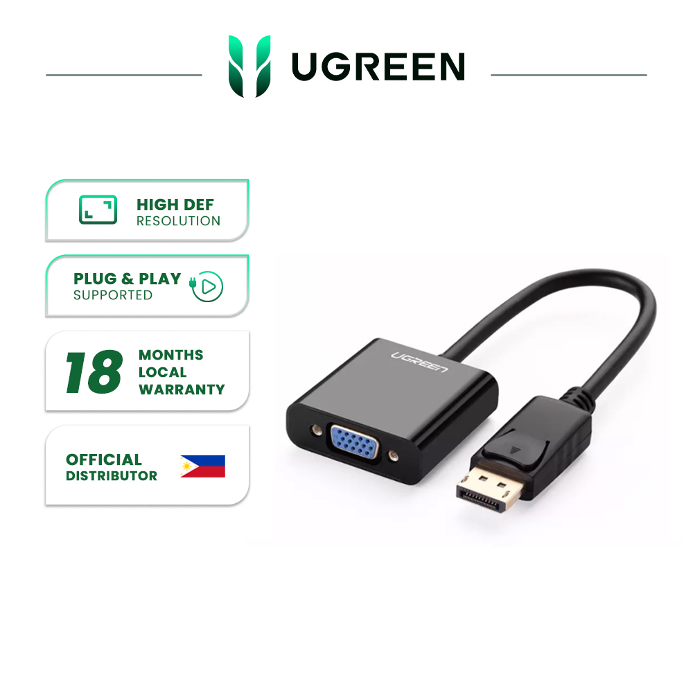 UGREEN Displayport Male To VGA Female Converter - PH | Shopee Philippines