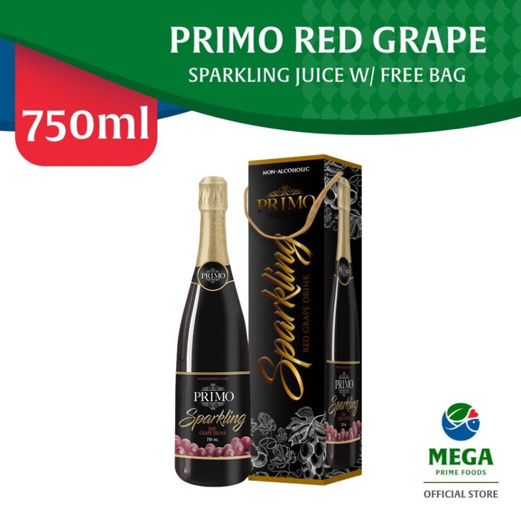 PRIMO Red Grape Sparkling Juice 750ml with Gift Bag Shopee Philippines