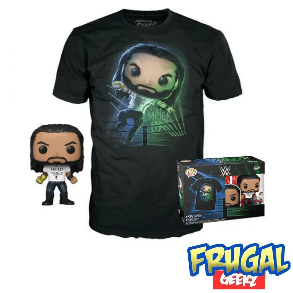 Funko Pop! WWE - Roman Reigns Special Edition Vinyl Figure & T-Shirt ...