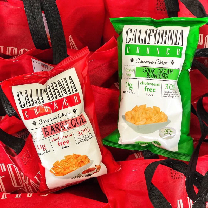 California Crunch Crispy Cassava Chips 120g (Barbecue and Sour Cream ...