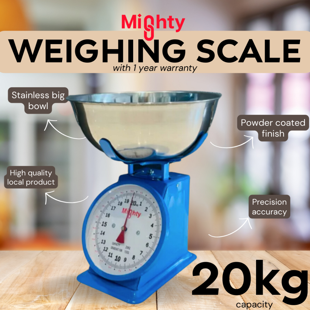 [Mighty] Weighing Scale 20kg with Big Bowl 20 kilograms / Timbangan