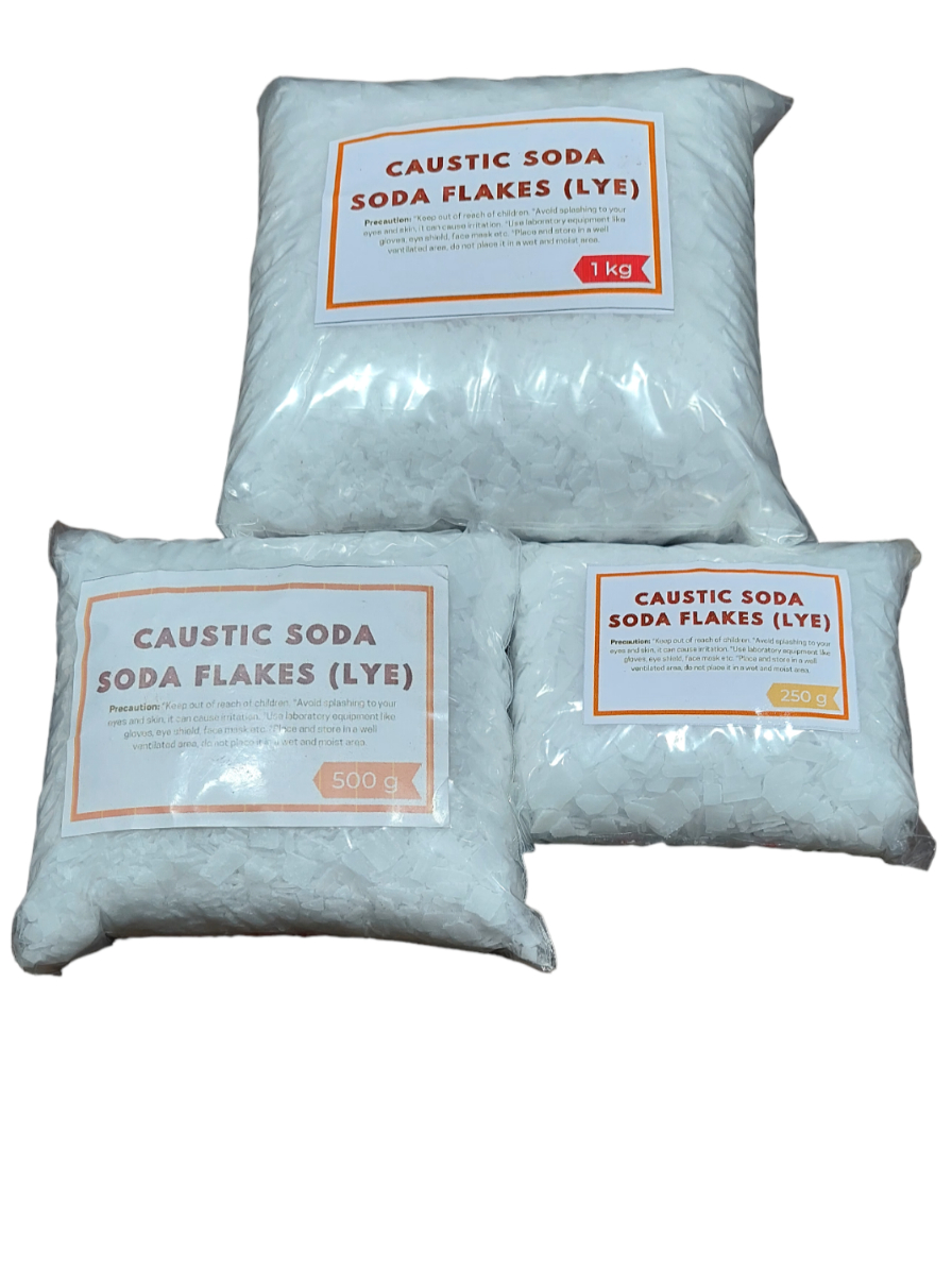 Lye(100 pure)/Premium caustic soda flakes/Sodium hydoxide/clogtanggal bara sa tubo/soap