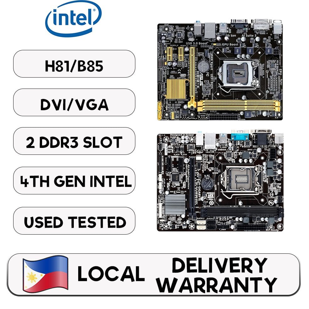 INTEL B85 H81 MOTHERBOARD | Shopee Philippines