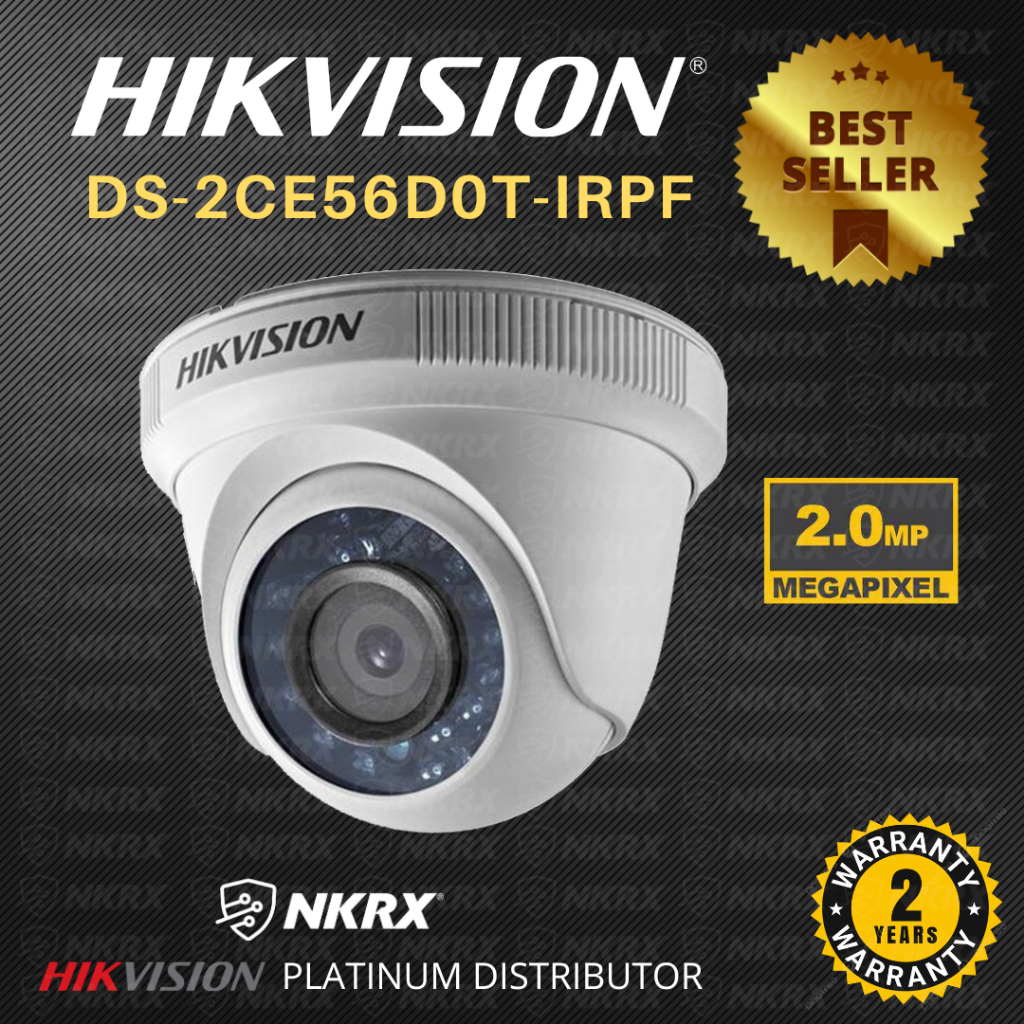 Hikvision DS 2CE56D0T IRPF Indoor IR Turret Camera 1080P 2MP Shopee