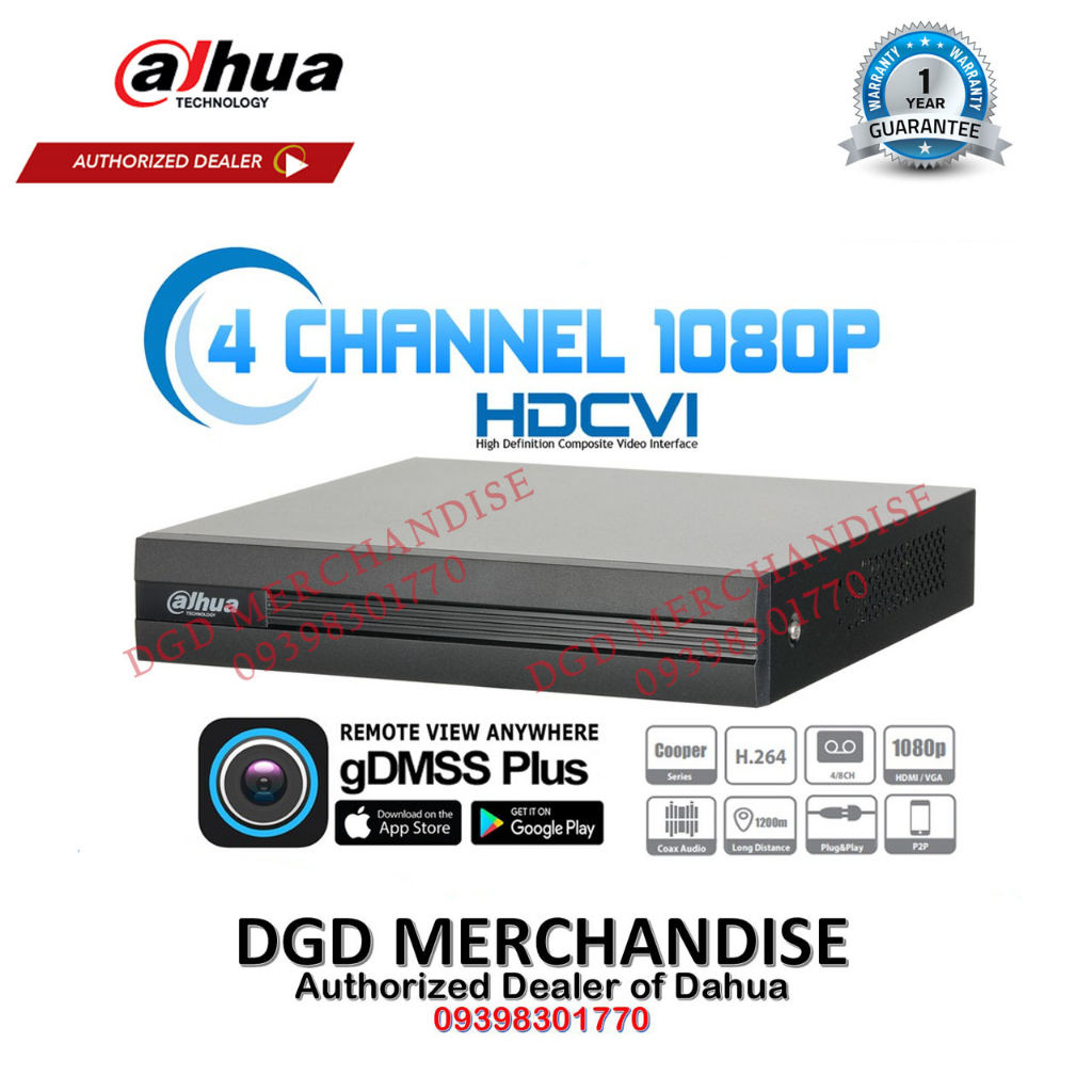 5MP 4CH 8CH 16CH Dahua DVR DHXVR1B04I DHXVR1B08I DHXVR1B16I DH