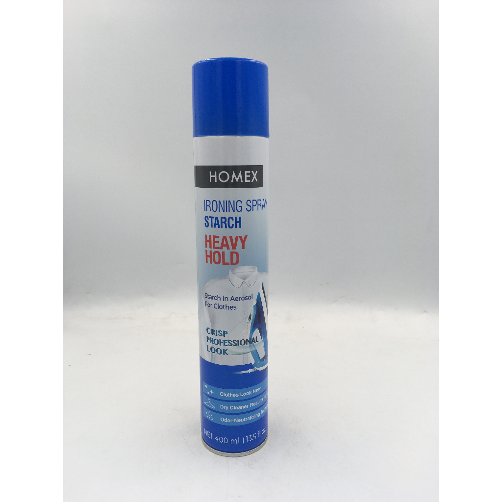 Homex Ironing Spray Starch HEAVY HOLD 400ml (13.5floz) Shopee Philippines