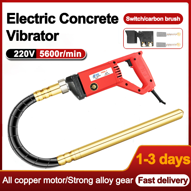 Concrete Vibrators 220V Electric Cement Soil Mixer With Stick Portable