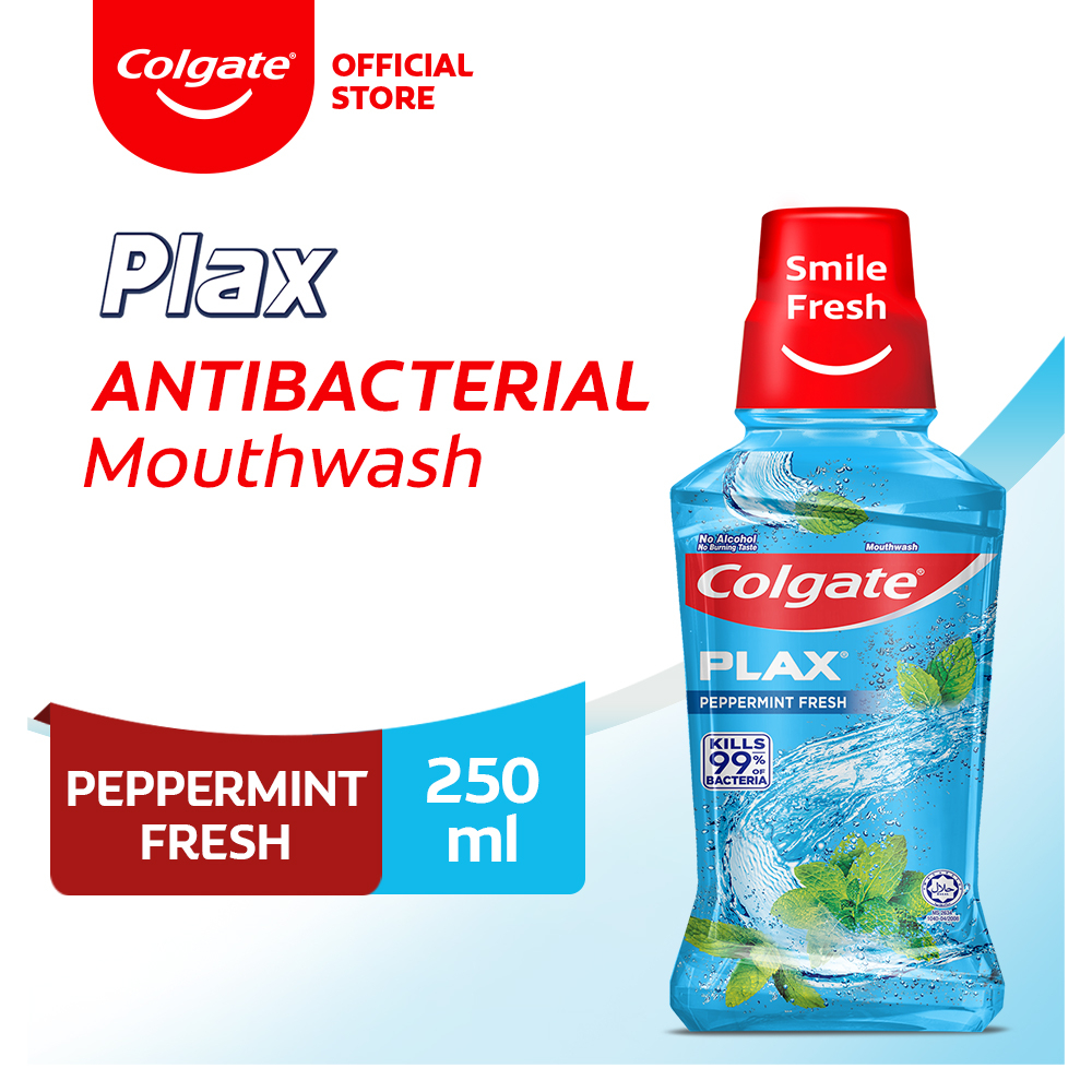 Colgate Plax Peppermint Antibacterial Mouthwash 250ml Shopee Philippines